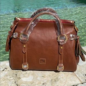 New!! Rooney & Bourke chestnut satchel
